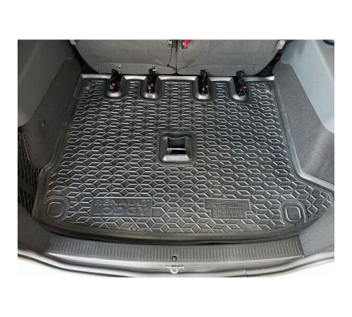 Килимок в багажник Renault Lodgy 2018+ розділений 3-й ряд (Avto-Gumm)