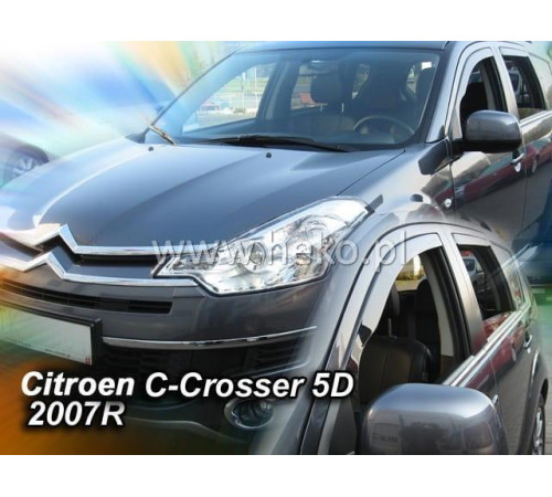 Дефлектори вікон Citroen C-Crosser 2007-2013, Peugeot 4007 (+OT) (Heko)