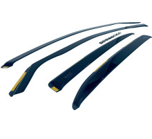 Дефлектори вікон Citroen C1, Peugeot 107, Toyota Aygo 2005-2014 (вставні, комплект 4 шт) (Heko)
