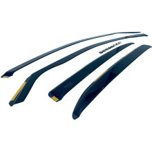 Дефлектори вікон Citroen C1, Peugeot 107, Toyota Aygo 2005-2014 (вставні, комплект 4 шт) (Heko)