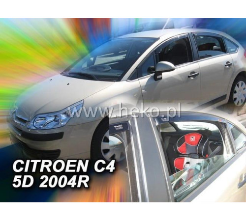 Дефлектори вікон Citroen C4 2004-2010 (+OT) (Heko)