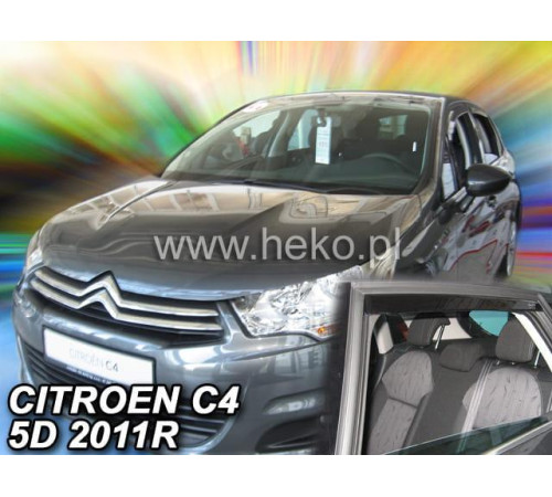 Дефлектори вікон Citroen C4 2010-2018 (+OT) (Heko)