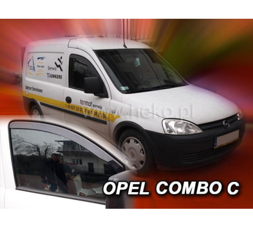 Дефлектори вікон Opel Combo C 2001-2011 (вставні, комплект 2 шт) (Heko)