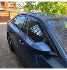Дефлектори вікон Skoda Octavia A8 2020+ Liftback (вставні, комплект 4 шт) (Heko)