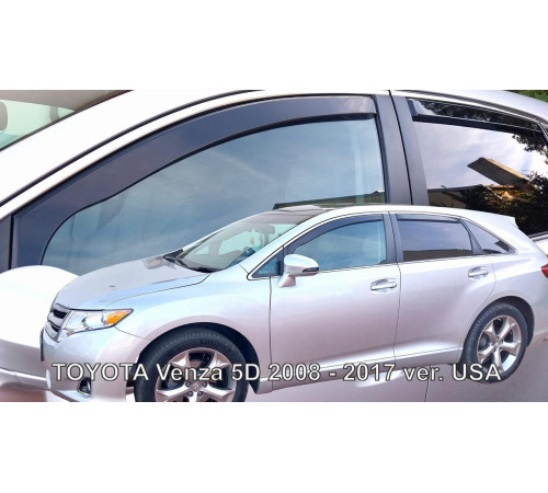 Дефлектори вікон Toyota Venza 2008-2017 версія USA (LSE) (вставні, комплект 4 шт) (Heko)
