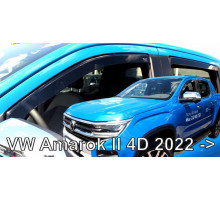 Дефлектори вікон Volkswagen Amarok II 2022+ (вставні, комплект 4 шт) (LSE) (Heko)