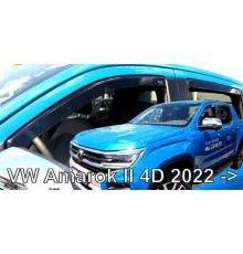 Дефлектори вікон Volkswagen Amarok II 2022+ (вставні, комплект 4 шт) (LSE) (Heko)
