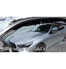 Дефлектори вікон BMW 5 (G60) 2023+ (вставні, комплект 4 шт) (LSE) (Heko)