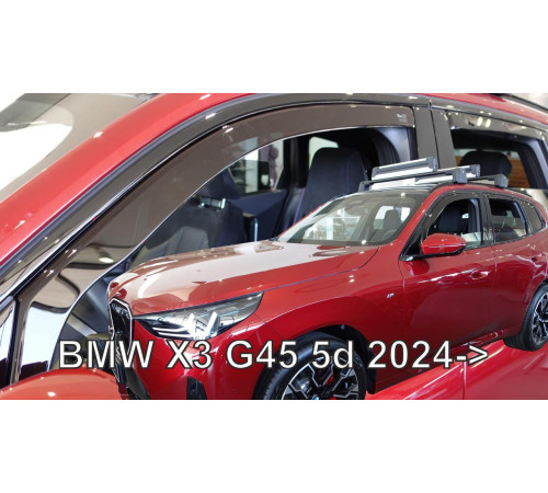 Дефлектори вікон BMW X3 F G45 2024+ (вставні, комплект 4 шт) (LSE) (Heko)