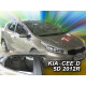 Дефлектори вікон Kia Ceed II 2012-2018 (вставні, комплект 4 шт) (Heko)