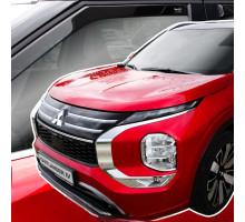 Дефлектори вікон Mitsubishi Outlander IV 2021+ (вставні, комплект 4 шт) (Heko)