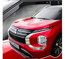 Дефлекторы окон Mitsubishi Outlander IV 2021+ (вставные, комплект 4 шт) (Heko)