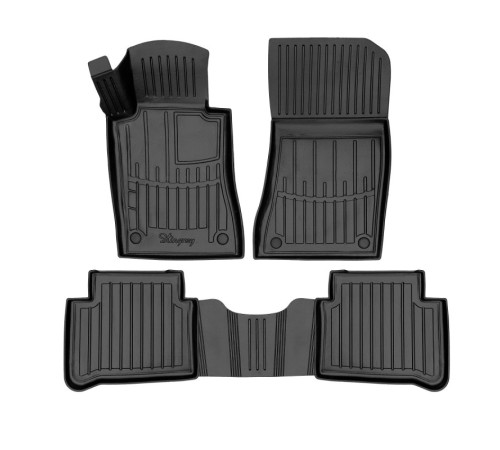 Гумові 3D килимки Mercedes W211 E 2002-2009 2WD (Stingray)