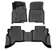 Гумові 3D килимки Mitsubishi Pajero Wagon IV (V80) 2006-2021 (Stingray)