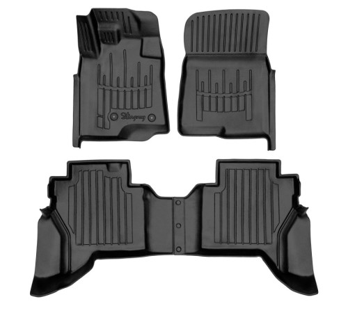 Гумові 3D килимки Mitsubishi Pajero Wagon IV (V80) 2006-2021 (Stingray)