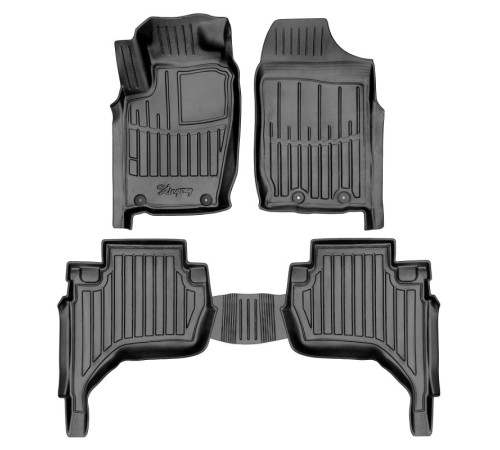 Резиновые 3D коврики Mitsubishi L200 (KAOT) 2006-2015 arabic version (Stingray)