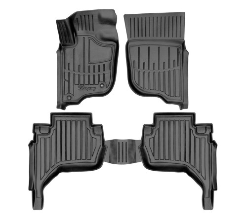 Резиновые 3D коврики Mitsubishi L200 (KAOT) 2006-2015 (Stingray)