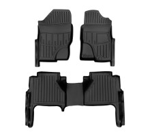 Гумові 3D килимки Nissan Navara (D40) 2005-2010 праве кермо (Stingray)