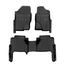Гумові 3D килимки Nissan Navara (D40) 2005-2010 праве кермо (Stingray)