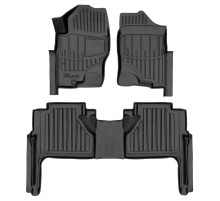 Резиновые 3D коврики Nissan Navara (D40) 2005-2010 (Stingray)