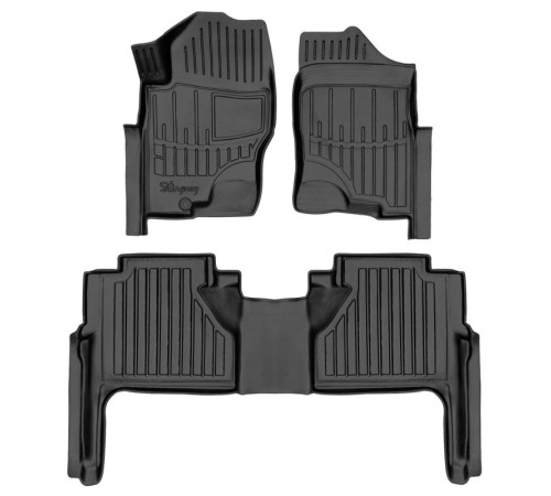Гумові 3D килимки Nissan Navara (D40) 2005-2010 (Stingray)