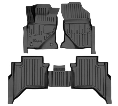 Гумові 3D килимки Toyota Hilux VIII 2015-2025 (Stingray)