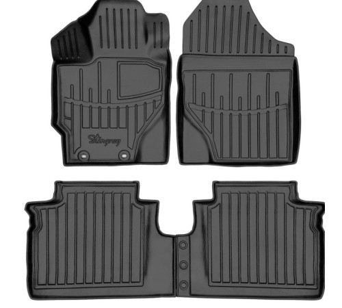 Гумові 3D килимки Toyota Yaris III (XP13) 2011-2020 (Stingray)