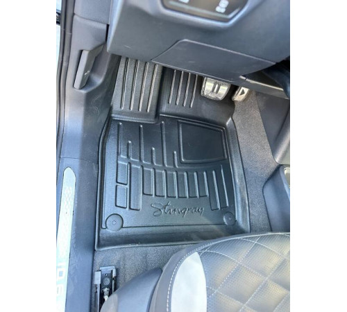 Гумові 3D килимки Audi Q5 e-tron 2021+ (5/6 місць) (Stingray)
