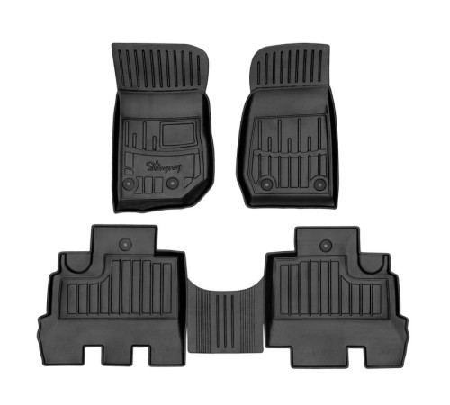 Гумові 3D килимки Jeep  Wrangler JK 2007-2018 5 дверей (Stingray)