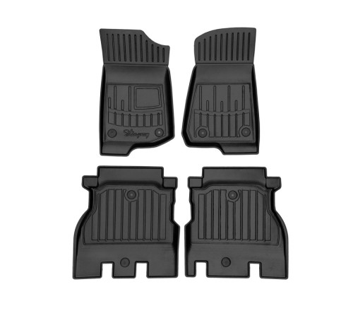 Гумові 3D килимки Jeep Wrangler JL (5 door). Килими 3Д Джип Вранглер 2018+ 5 дверей