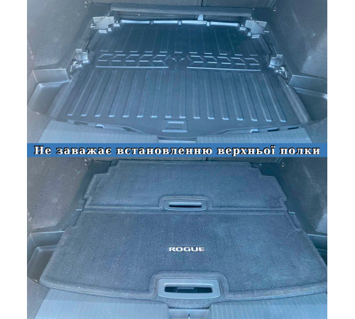 Гумовий килимок в багажник Nissan Rogue (T33) 2021+ (Stingray)