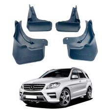 Автомобільні бризговики Mercedes ML W166 2012-2015 под порог, ПОД AMG ПАКЕТ (Surtep)