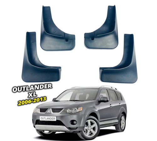 Автомобільні бризговики Mitsubishi Outlander XL 2006-2012 Широкий поріг (Surtep)