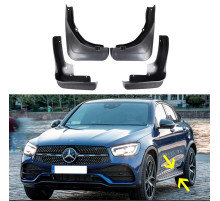 Автомобильные брызговики Mercedes GLC 2017+ (автомобіль з підніжкою)